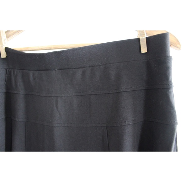 Roz & Ali Vintage Style Swing Midi Skirt Large Preowned Black - Picture 2 of 5
